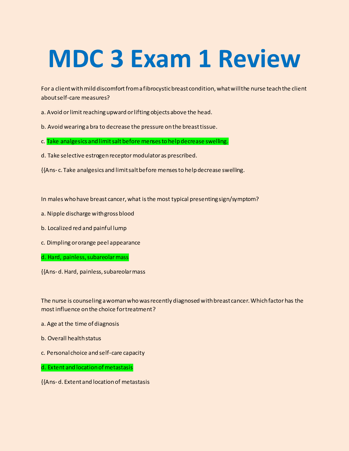Preview of NUR2502/NUR2759 EXAM 1: multidimensional care 3/ Mdc III Exam 1 Review: 2021-2022; Rasmuss